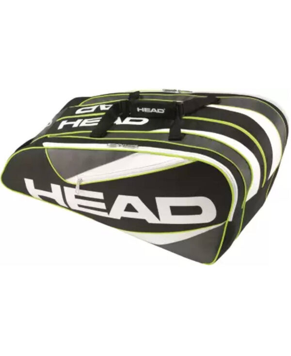 Head squash táska | Head Elite 12R Monstercombi fekete - fehér - zöld | tenisz táska | squashuto.hu